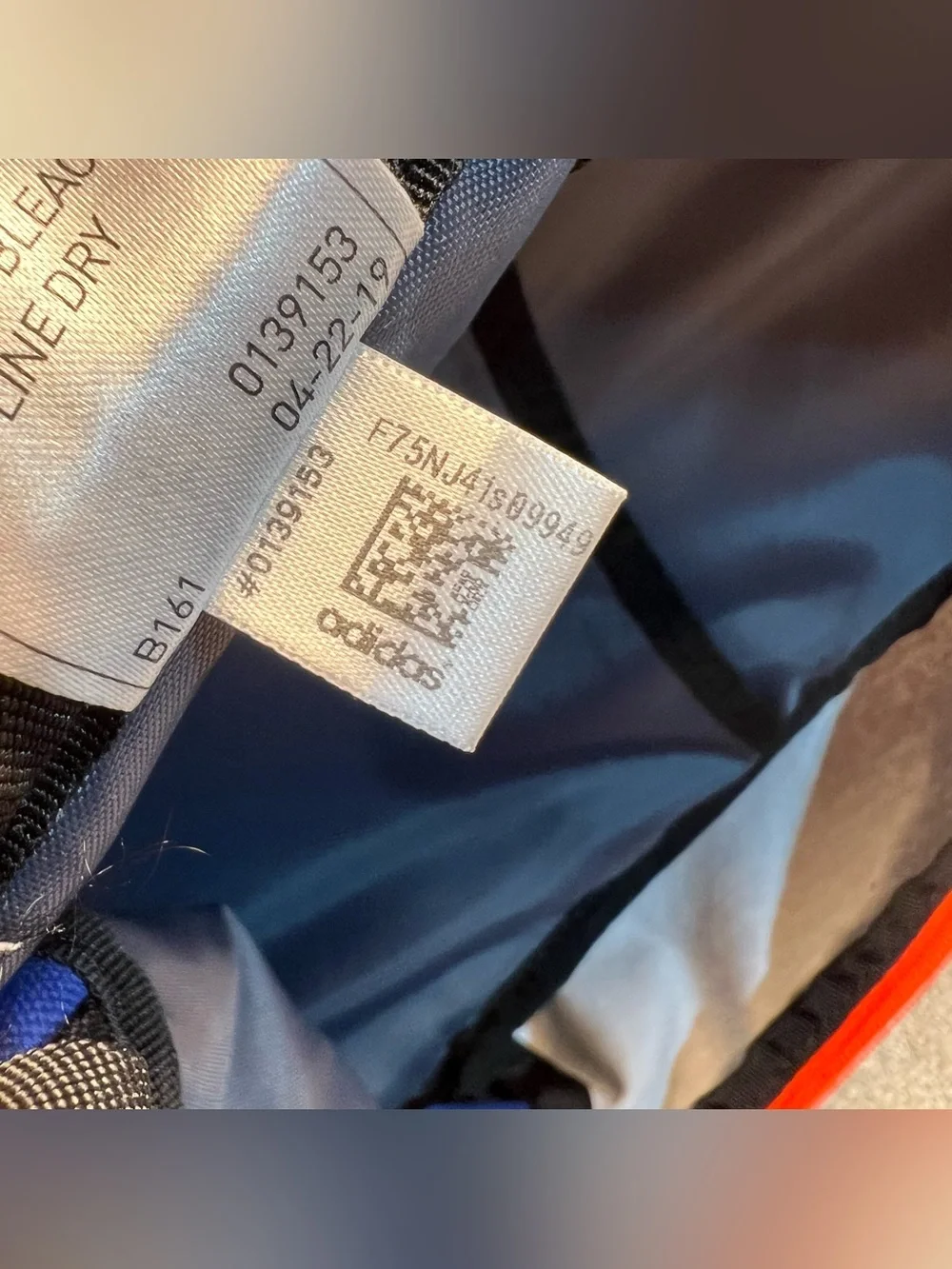 Adidas Backpack Heathered Black Blue